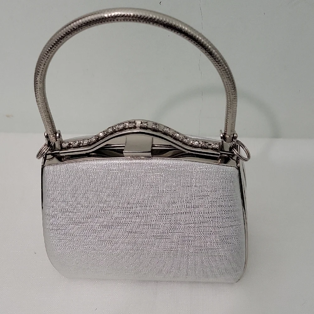 Silver Color Clutch Women's New